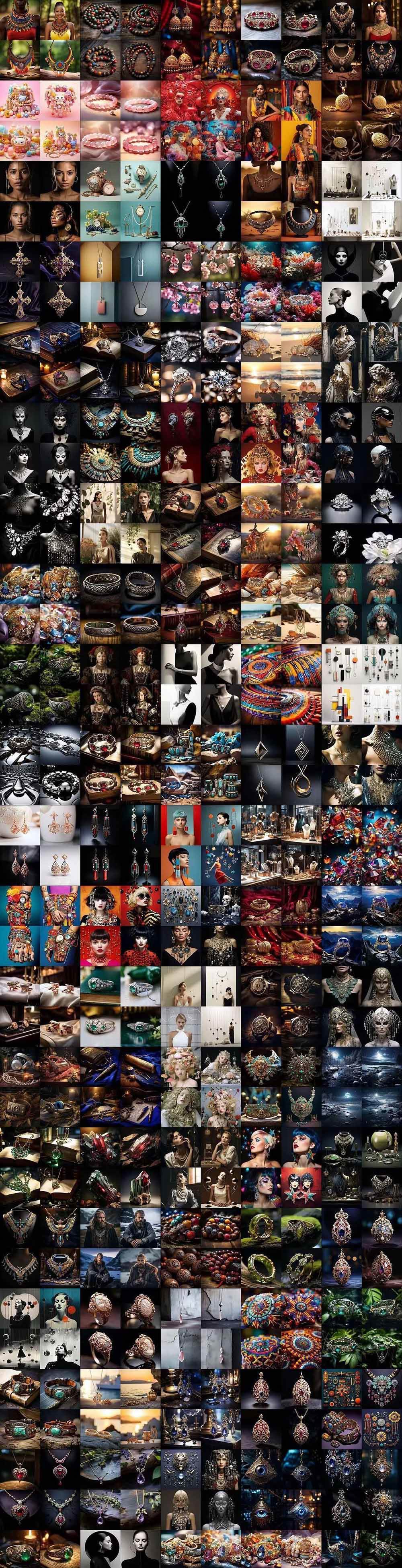 图片[12]-460+专业Midjourney珠宝摄影AI提示词+成效果图，戒指/项链<span class=