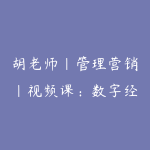 胡老师|管理营销|视频课:数字经济下的企业战略重构-51自学联盟
