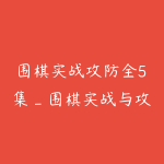 围棋实战攻防全5集_围棋实战与攻防技法大全_围棋实战常形攻防-51自学联盟