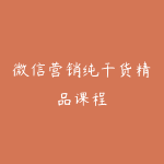 微信营销纯干货精品课程-51自学联盟
