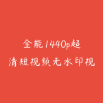 全能1440p超清短视频无水印视频下载器Videdown v1.0.9-51自学联盟