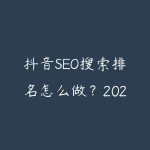 抖音SEO搜索排名怎么做?2026年抖音关键词优化和搜索流量玩法-51自学联盟