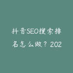 抖音SEO搜索排名怎么做？2026年抖音关键词优化和搜索流量玩法-51自学联盟
