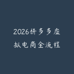 2026拼多多虚拟电商全流程-51自学联盟
