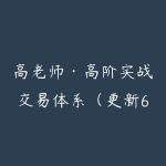 高老师·高阶实战交易体系（更新6月）-51自学联盟