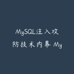 MySQL注入攻防技术内幕 MySQL高级黑客第一部-51自学联盟