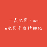 一壶电商·ozon电商平台精细化运营（更新）-51自学联盟