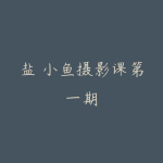 盐焗小鱼摄影课第一期-51自学联盟