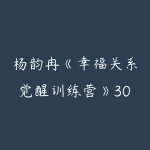 杨韵冉《幸福关系觉醒训练营》30节-51自学联盟