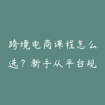 跨境电商课程怎么选?新手从平台规则到选品运营的路线-51自学联盟