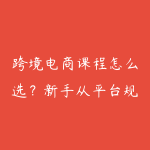 跨境电商课程怎么选?新手从平台规则到选品运营的路线-51自学联盟