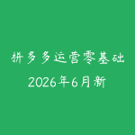 拼多多运营零基础2026年6月新版怎么学?从起店选品到爆品复盘的课程指南-51自学联盟