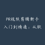 PR视频剪辑新手入门到精通：从软件操作到商业剪辑全攻略-51自学联盟