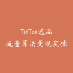 TikTok选品流量算法变现实操-51自学联盟