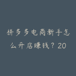 拼多多电商新手怎么开店赚钱？2026年从选品到起店的全流程-51自学联盟