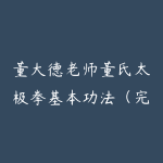 董大德老师董氏太极拳基本功法(完结)-51自学联盟
