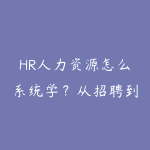 HR人力资源怎么系统学？从招聘到绩效的模块化路线-51自学联盟