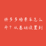 拼多多场景车怎么开？从基础设置到投产比复盘-51自学联盟