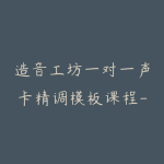 造音工坊一对一声卡精调模板课程-39节-51自学联盟
