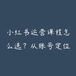 小红书运营课程怎么选?从账号定位到私域转化的学习路线-51自学联盟