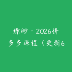 缥缈·2026拼多多课程(更新6月)-51自学联盟