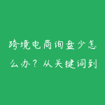 跨境电商询盘少怎么办?从关键词到跟进SOP的课程指南-51自学联盟